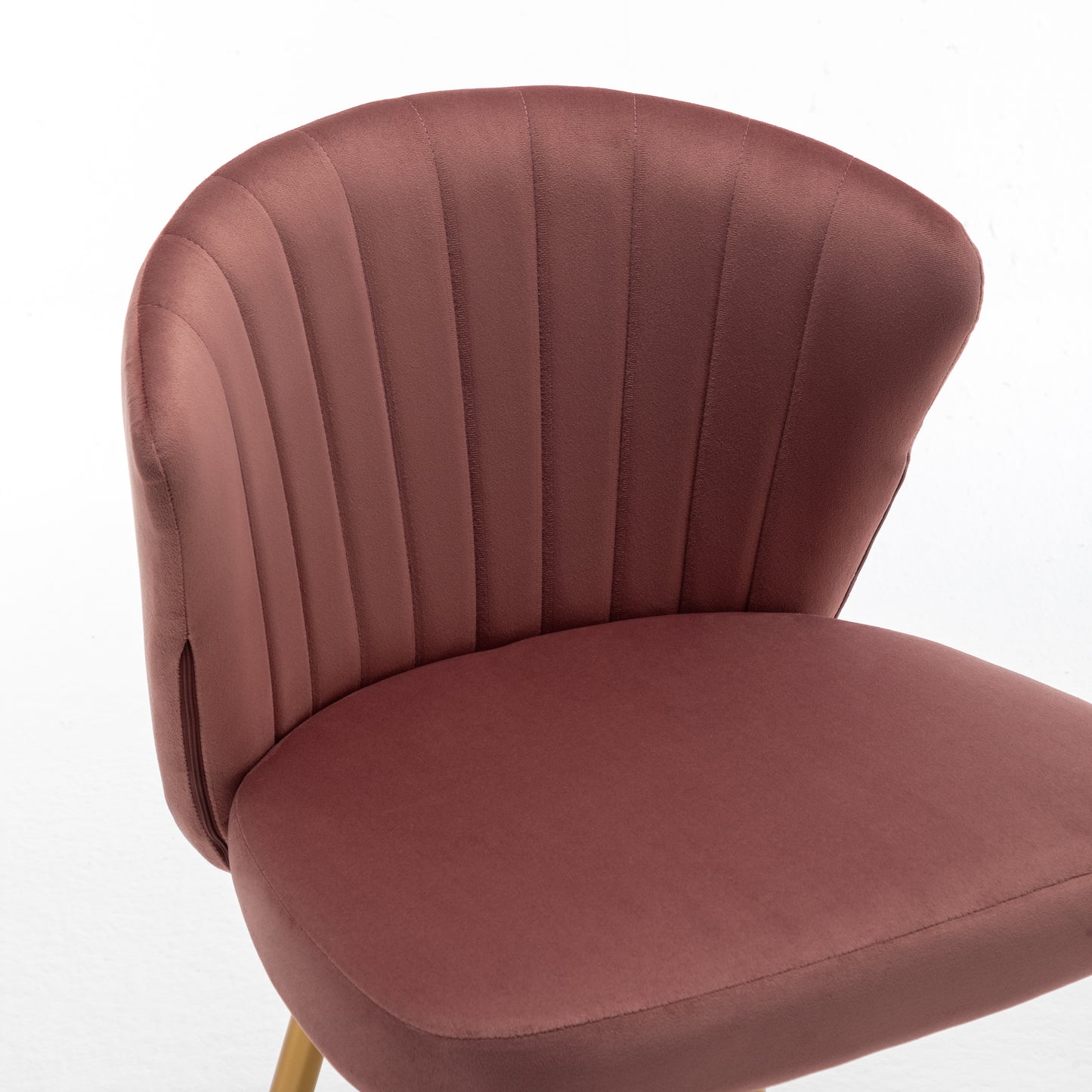 Modern Velvet Armless Accent Chair, Channel Tufted Dining Chair With