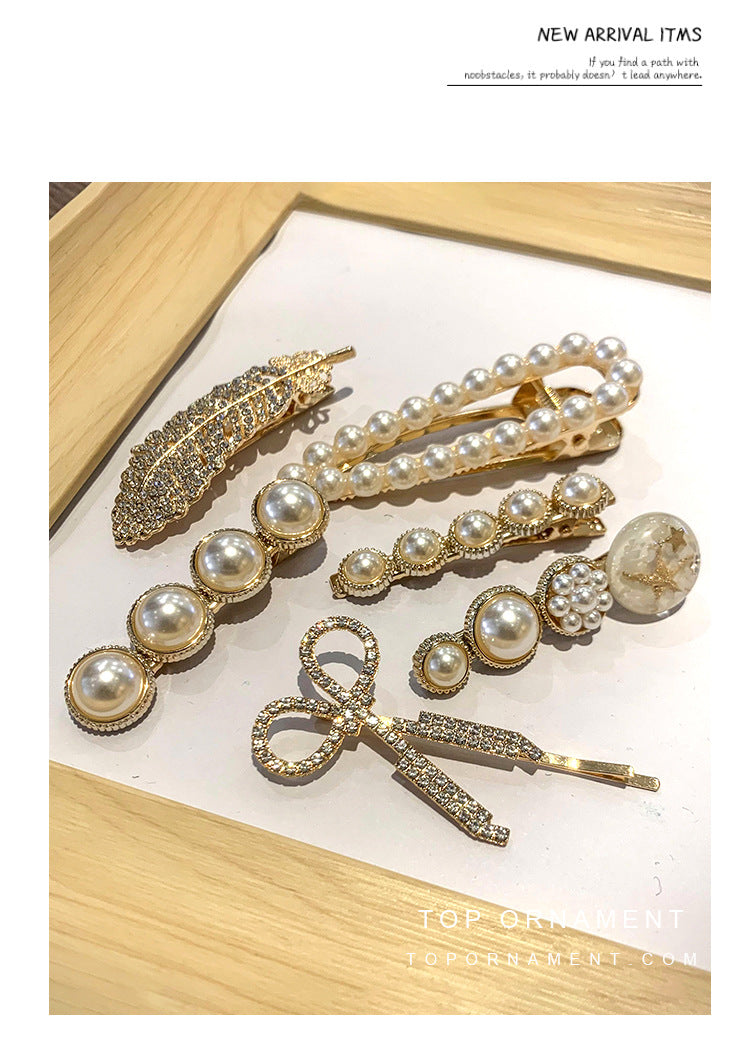 Women's Hair Clip Set - Fringe Side Barrettes in Multiple Colors & Styles