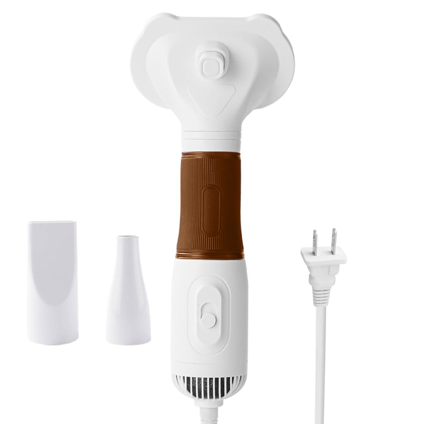 Pet Hair Dryer with Slicker Brush 600W Low Noise 3-Temp Adjustable Grooming Tool