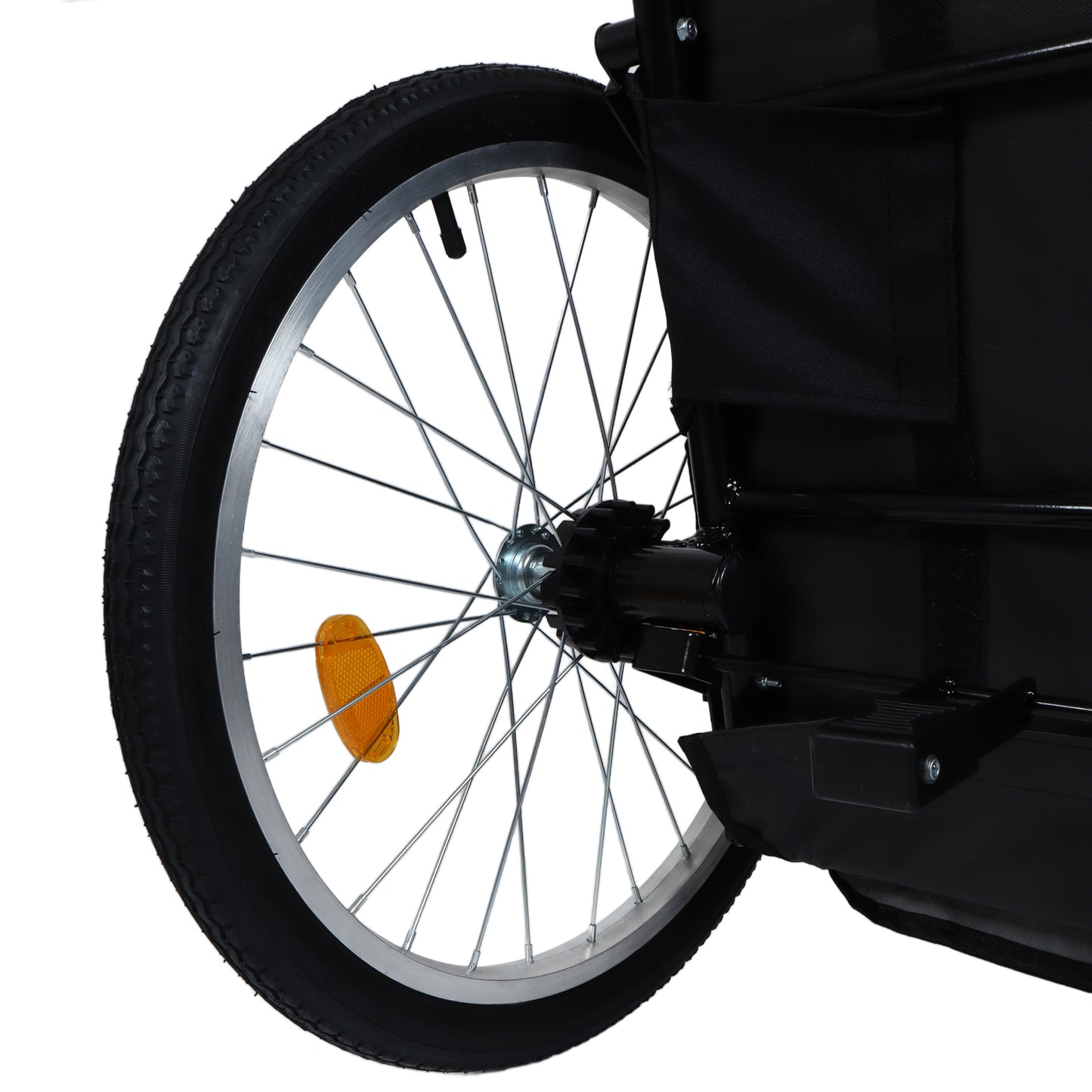 2-in-1 Pet Bike Trailer & Push Cart with Detachable Hitch - Holds Up to 100 lbs