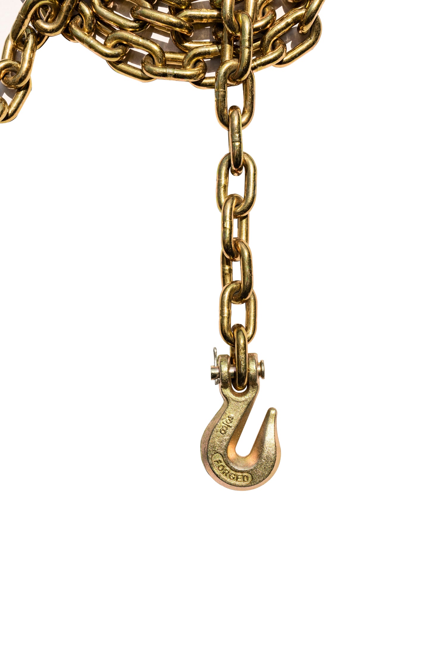 Heavy Duty Tow Chain Bridle with Hooks - 14FT Alloy Steel Recovery Chain - Red or Yellow