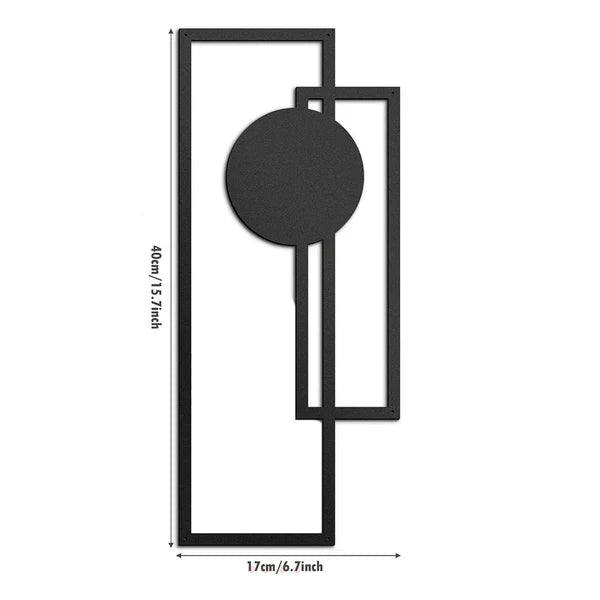 Abstract Line Iron Wall Art Set - Minimalist Black & White Decor