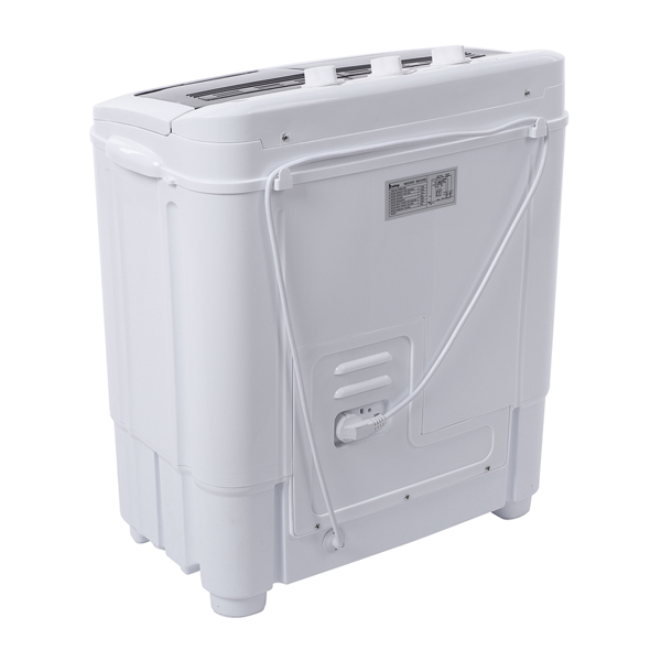 14.3lb Semi-Automatic Gray Washing Machine with Cover - Home Appliance