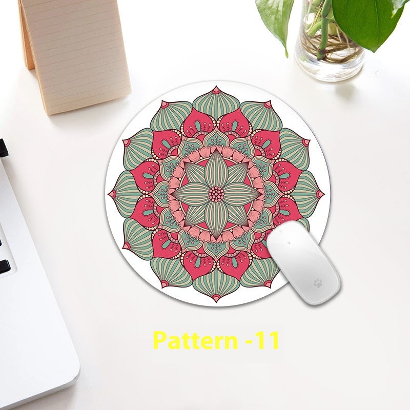 Ethnic Pattern Round Table Mat - Small Thickening Non-Slip Kitchen Accessory