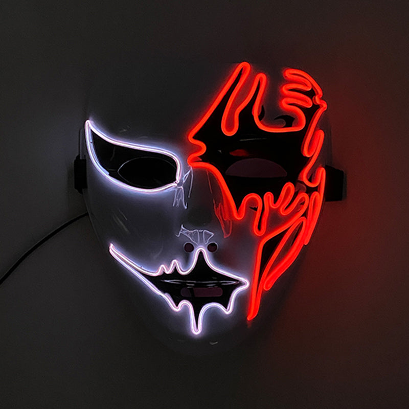 Halloween Zombie Mask Glowing LED Party Mask with Multiple Colors