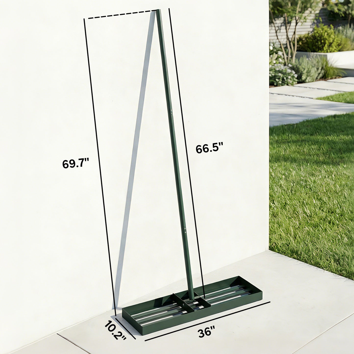 Heavy Duty Lawn Leveling Rake 36-Inch Garden Tool with Adjustable Handle