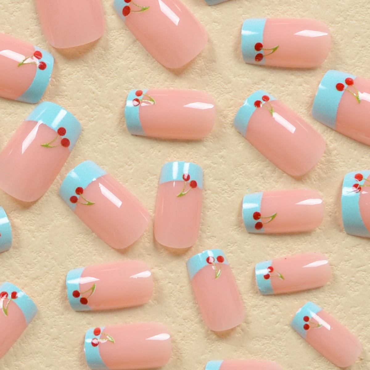 Light Blue French Nail Stickers - European & American Style Nail Art Decals