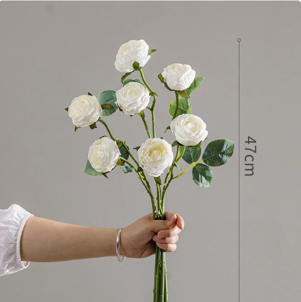 Artificial Rose Flower Decor for Living Room - Fake Flower Bouquet for Home & Garden