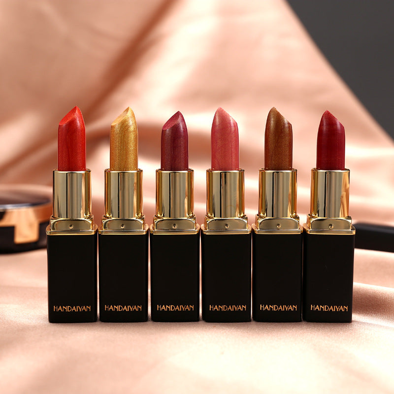 Mermaid Metallic Lipstick - Color Changing Pearlescent Lip Color with Temperature Effect