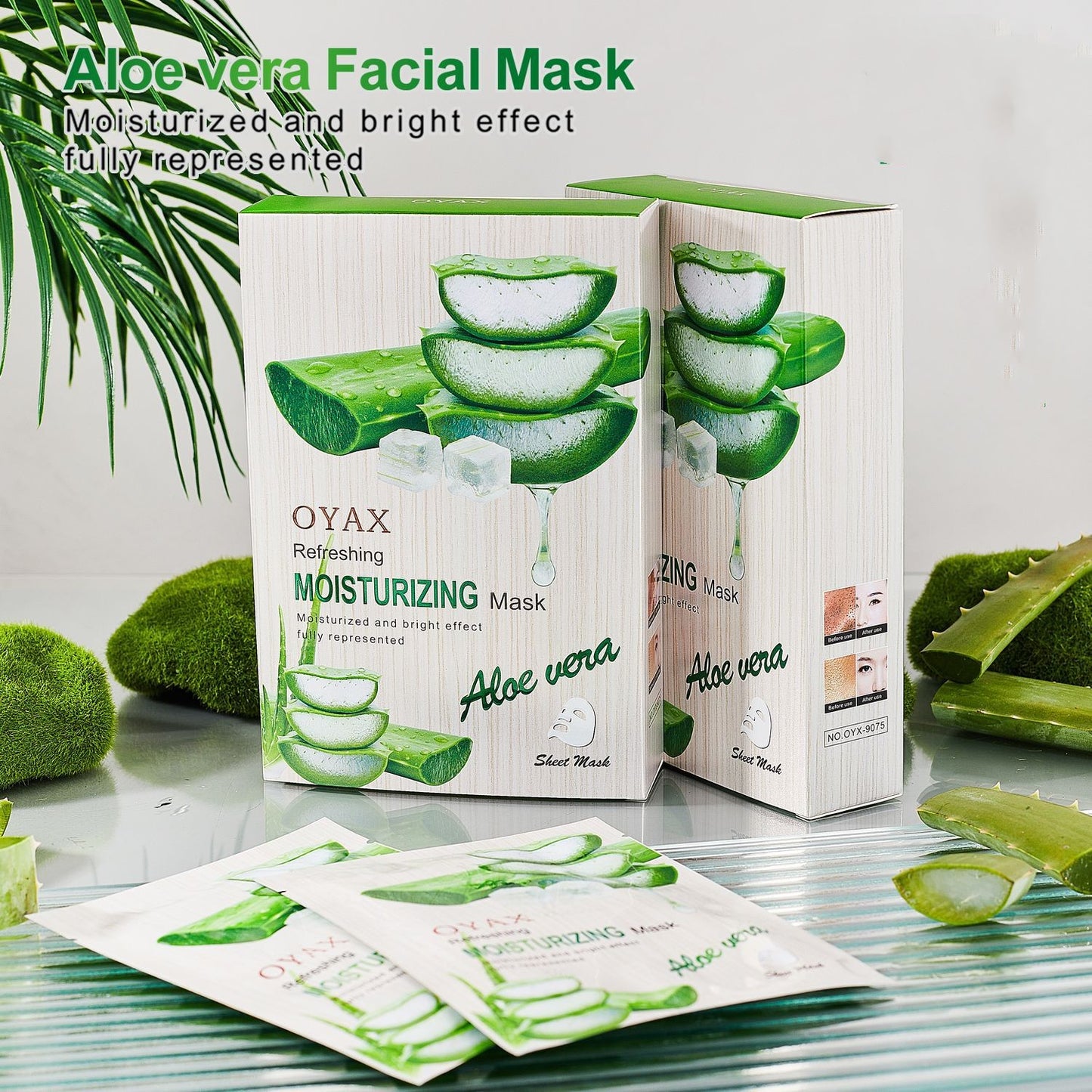 Herb Aloe Facial Mask Set - Moisturizing Skin Care for All Skin Types