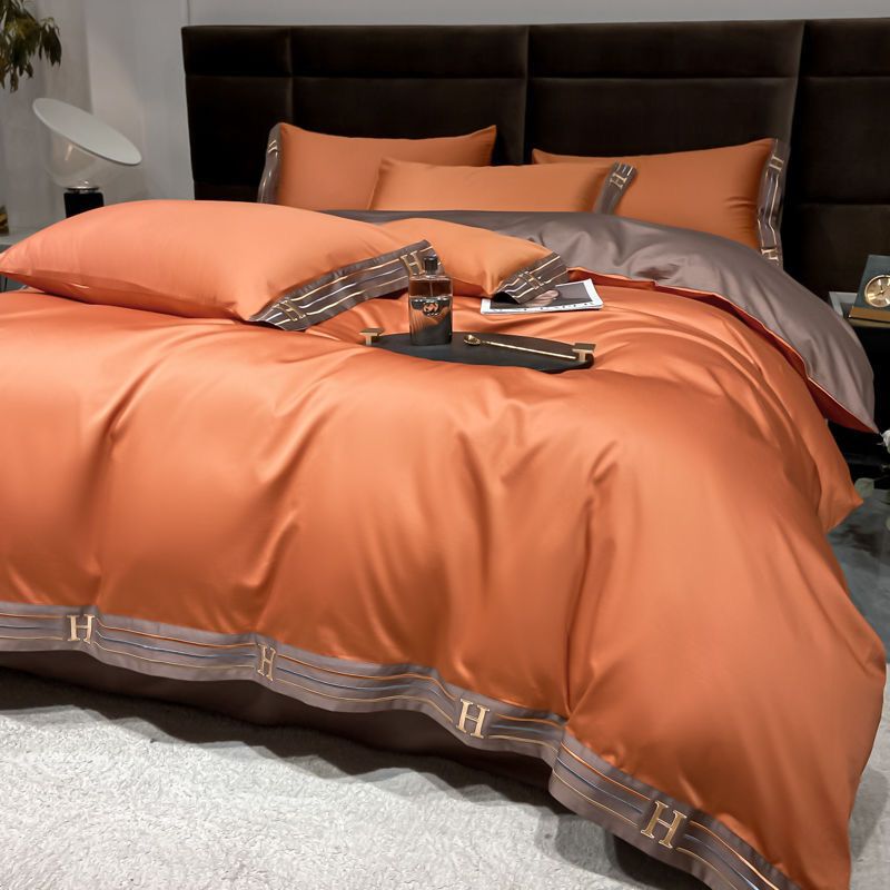Long Velvet Cotton Bedding Set - Four-Piece Quilt Cover & Sheets