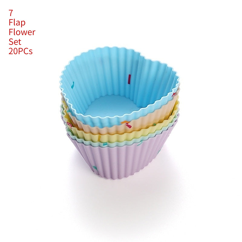 Silicone Baking Cups Set - Small Mold for Pudding, Cake & Dessert