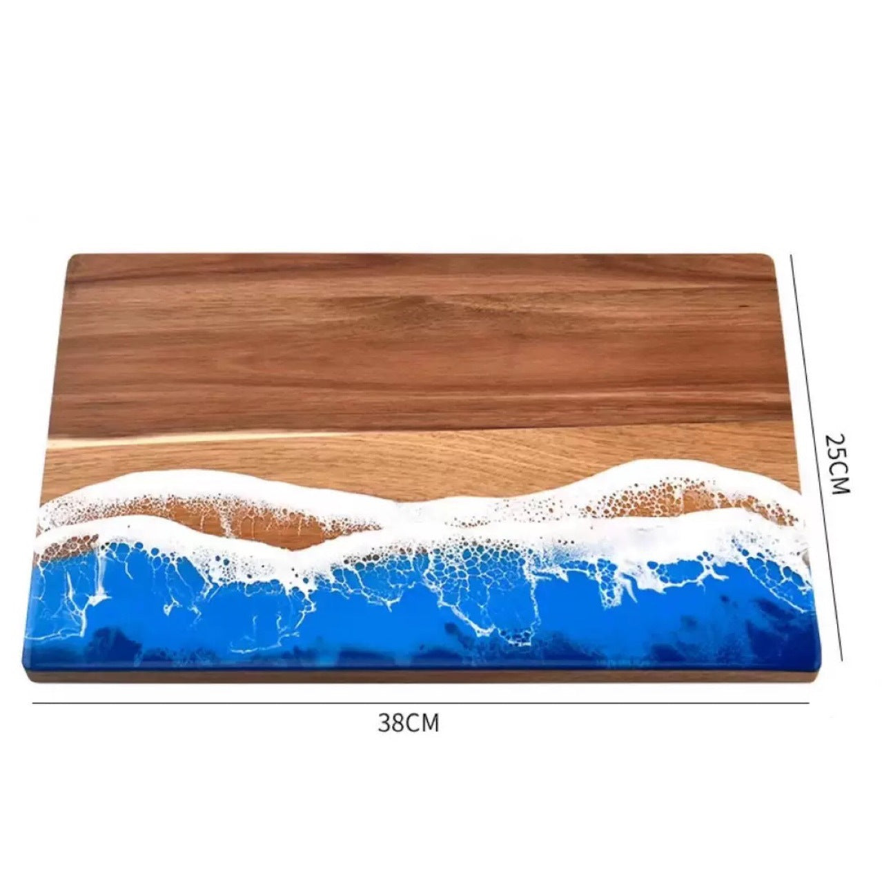 Epoxy Resin Acacia Wood Cutting Board - Rectangular Food Preparation Surface