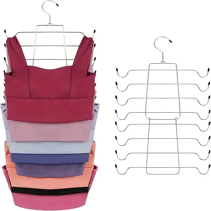 Stainless Steel Underwear & Bras Organizer Hanger - 8 Layers