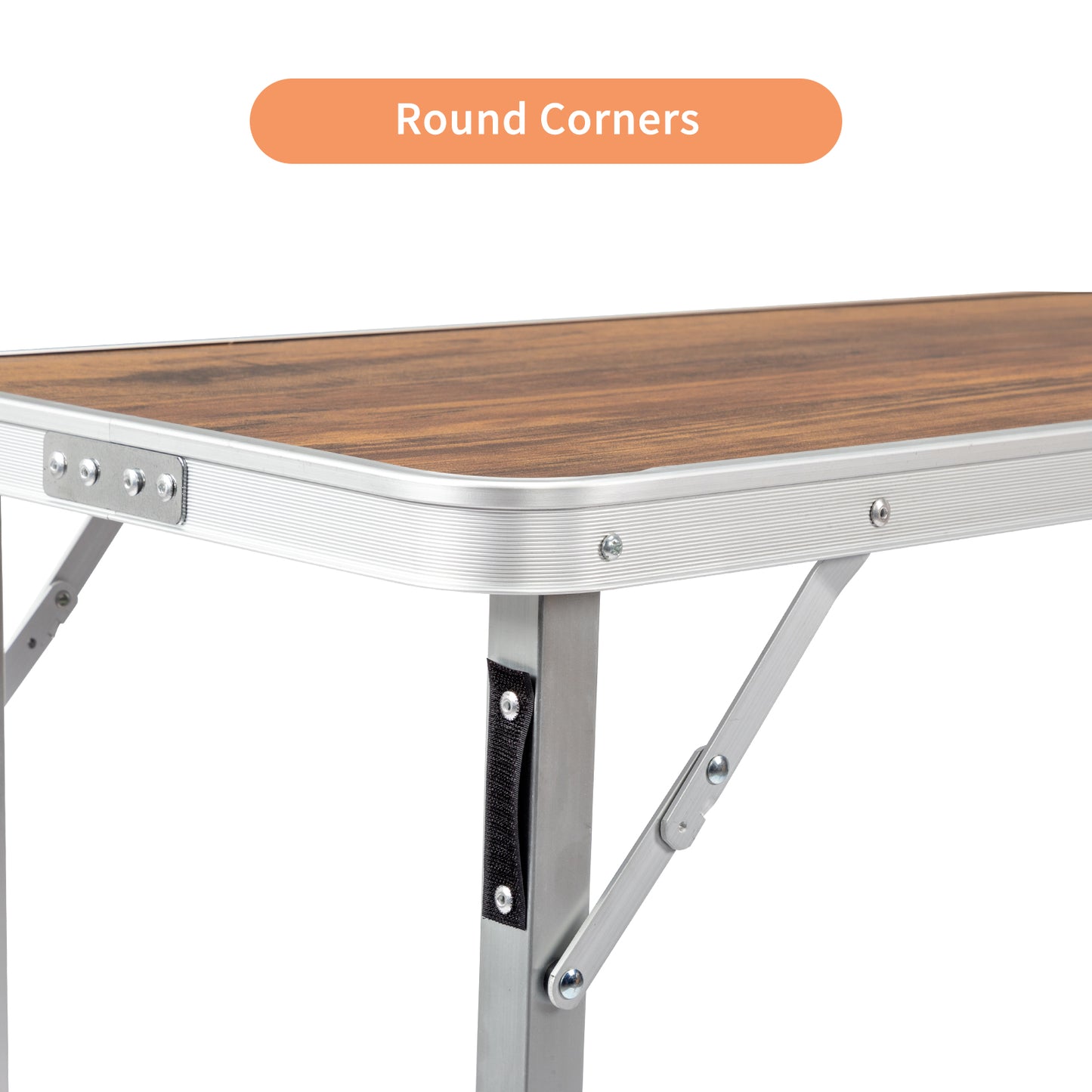 Portable Folding Bar Table with Storage Shelf & Carry Bag - Brown