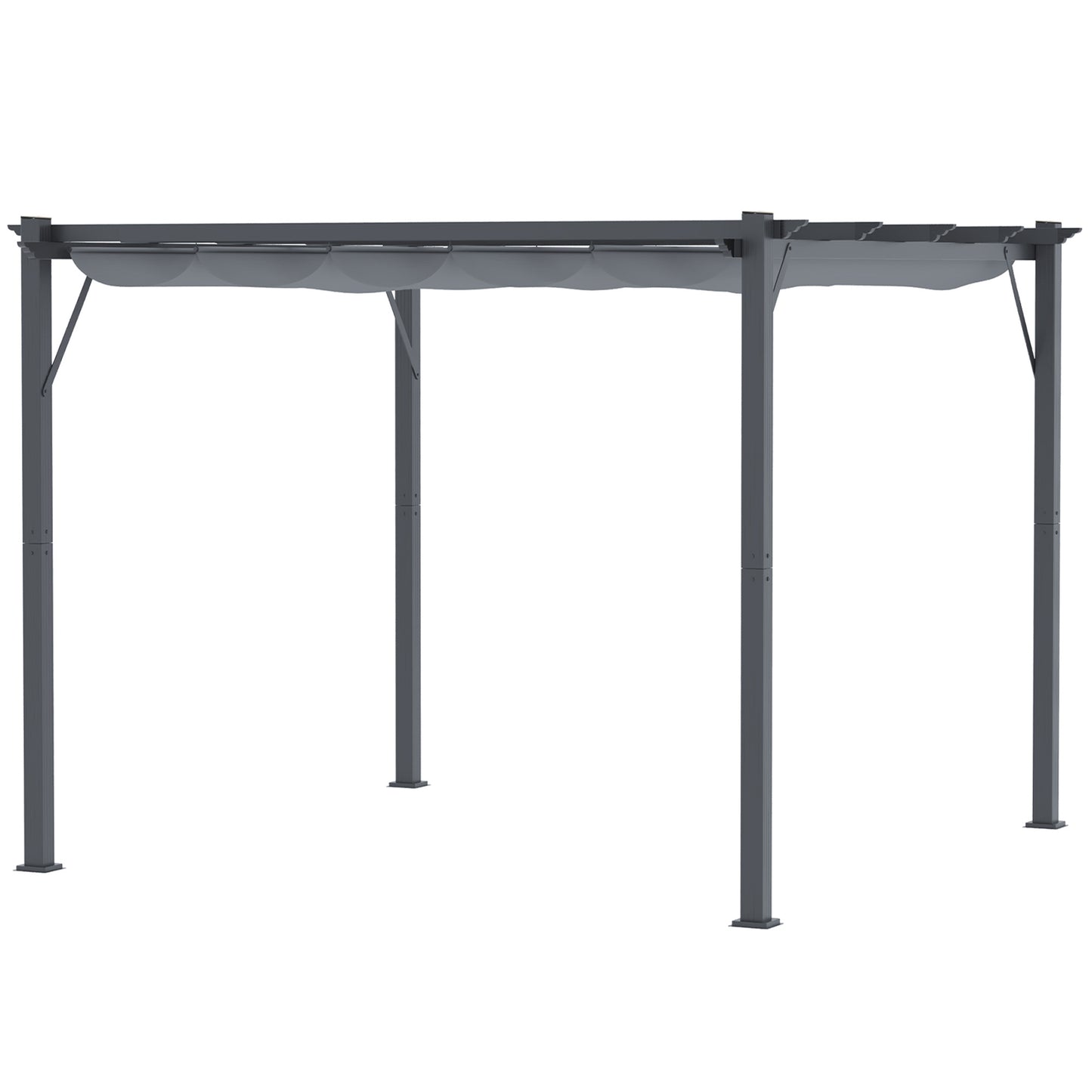 Retractable Aluminum Pergola Canopy - Backyard Shade Shelter