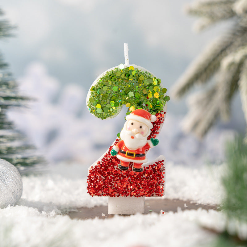 Santa Claus Digital Candle Handmade Diy Christmas Decoration Set