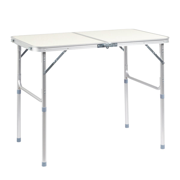 Home Use Aluminum Alloy Folding Table 90x60x70cm - White, Portable & Space-Saving