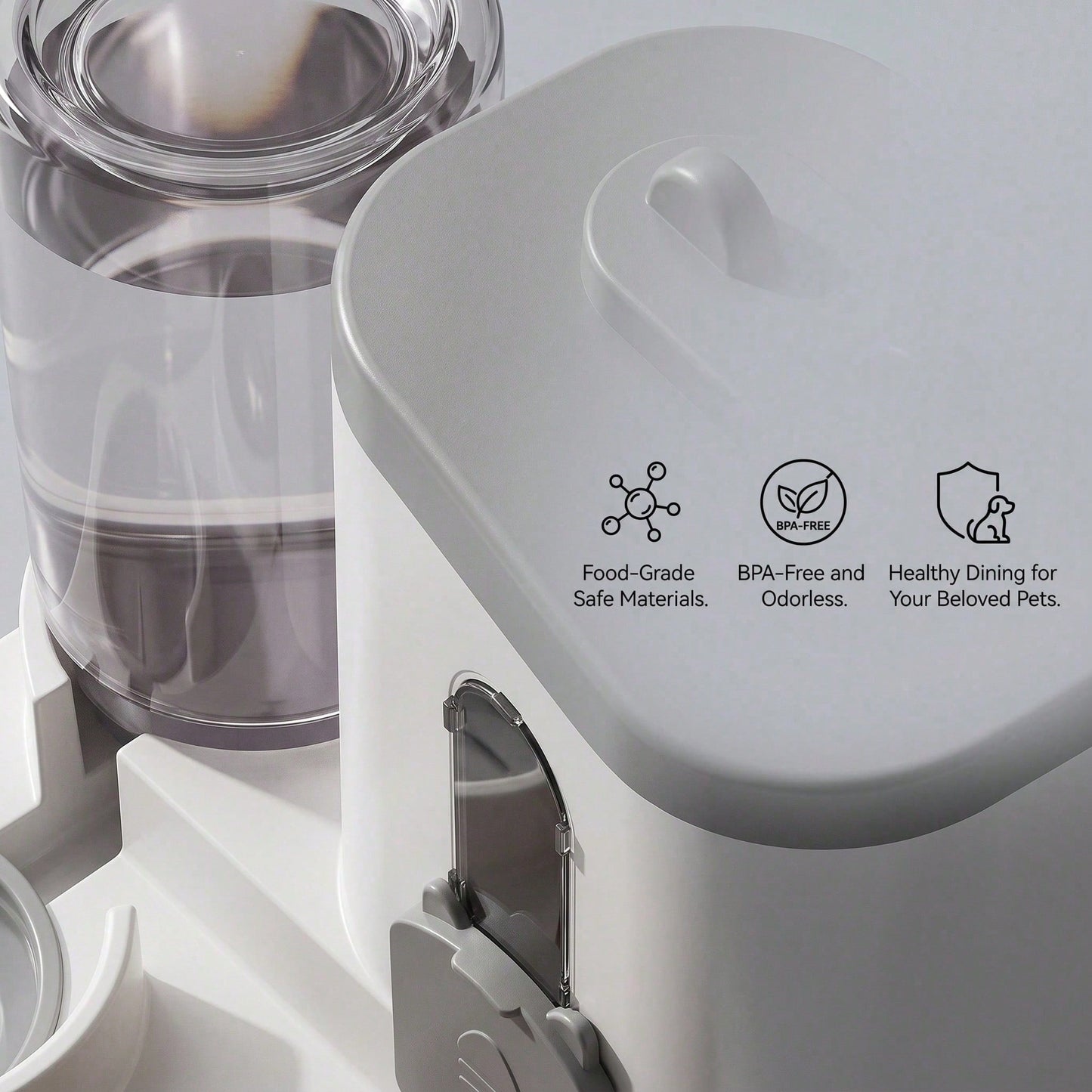 Large Capacity Gravity Pet Feeder and Water Dispenser for Cats and Small Animals