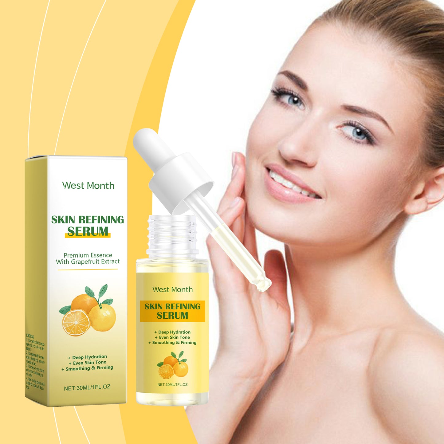 Grapefruit Facial Serum - Moisturizing & Firming Skin Essence, 30ml