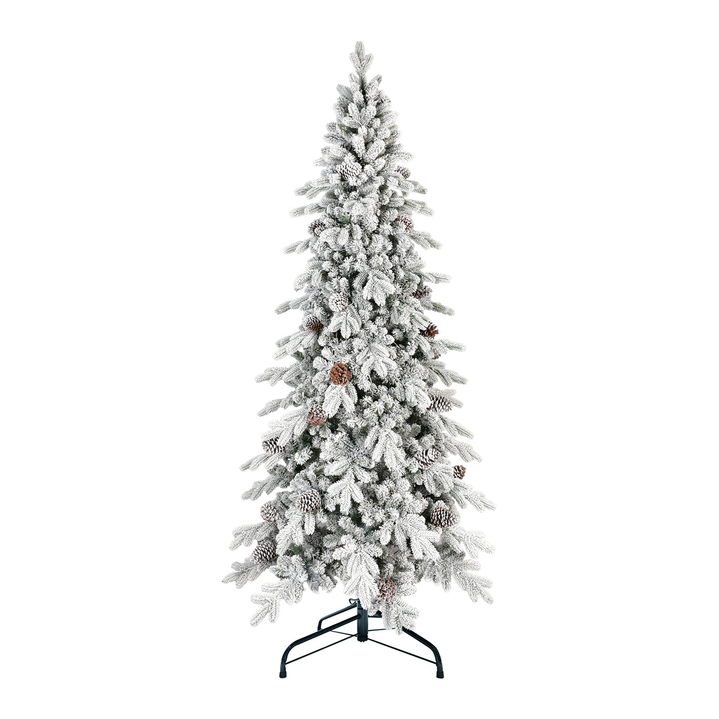 PVC Christmas Tree - Flocked Hybrid Decoration, Multiple Heights