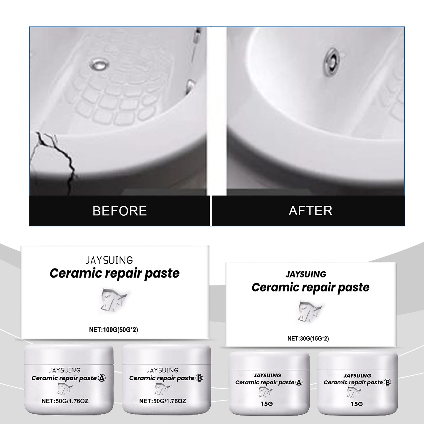 Tile Repair Agent 50g - Crack & Hole Repair for Ceramic Tiles