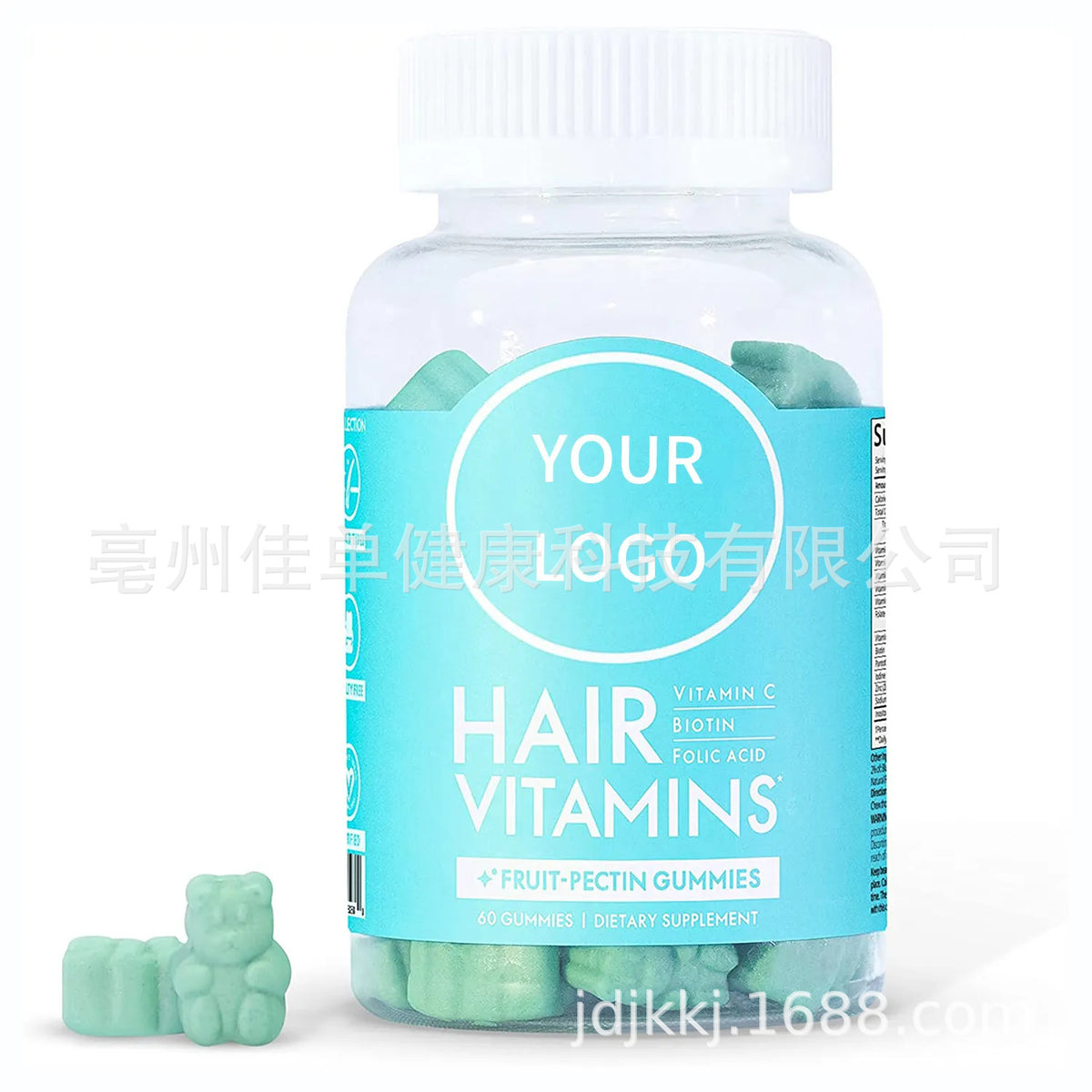 Hair Skin Nails Gummies 60 Tablets Vitamin B Complex