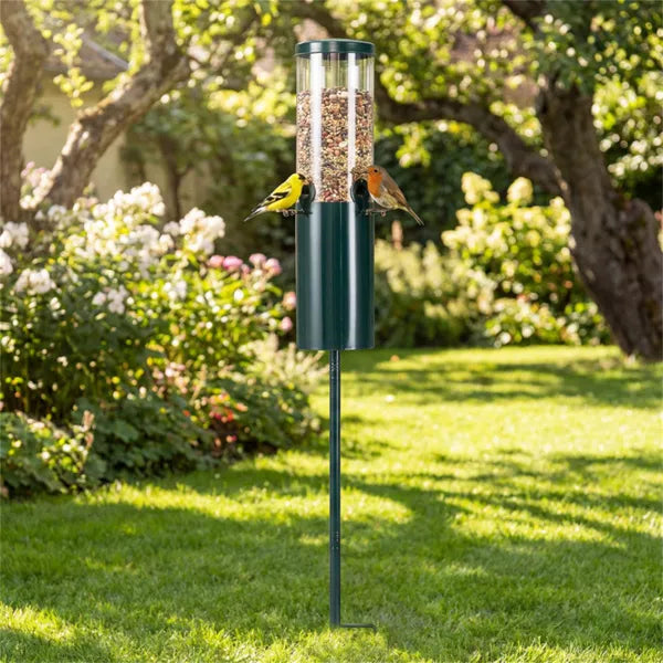 Heavy-Duty Squirrel-Proof Bird Feeder with 4 Ports & Perches - Garden Outdoor