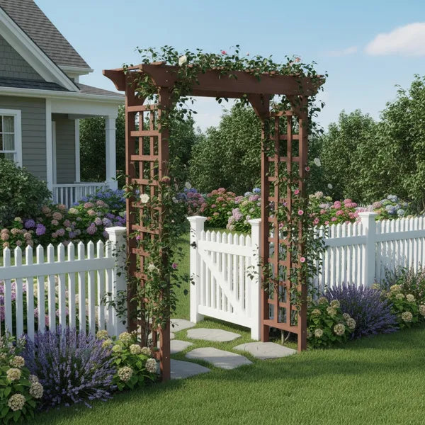 Wooden Wedding Arch - Sturdy Trellis for Garden Events