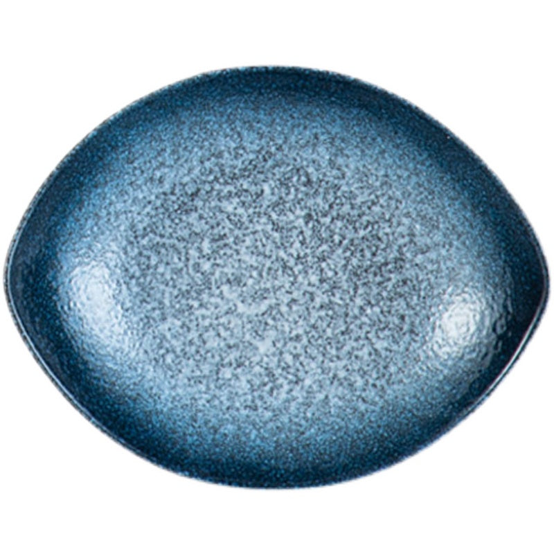 Oval Ceramic Salad Plate - Irregular Shape, 9 & 10 Inch Options, Multiple Colors