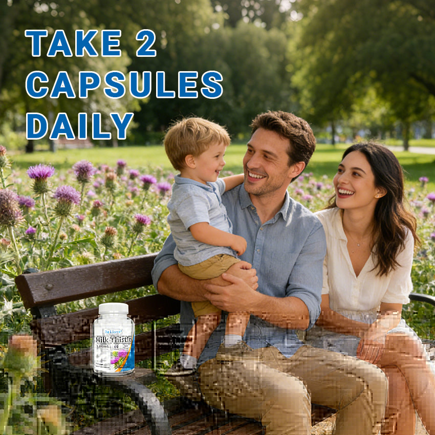 Milk Thistle Supplement - 1000mg Herbal Nutritional Support - 60 Capsules