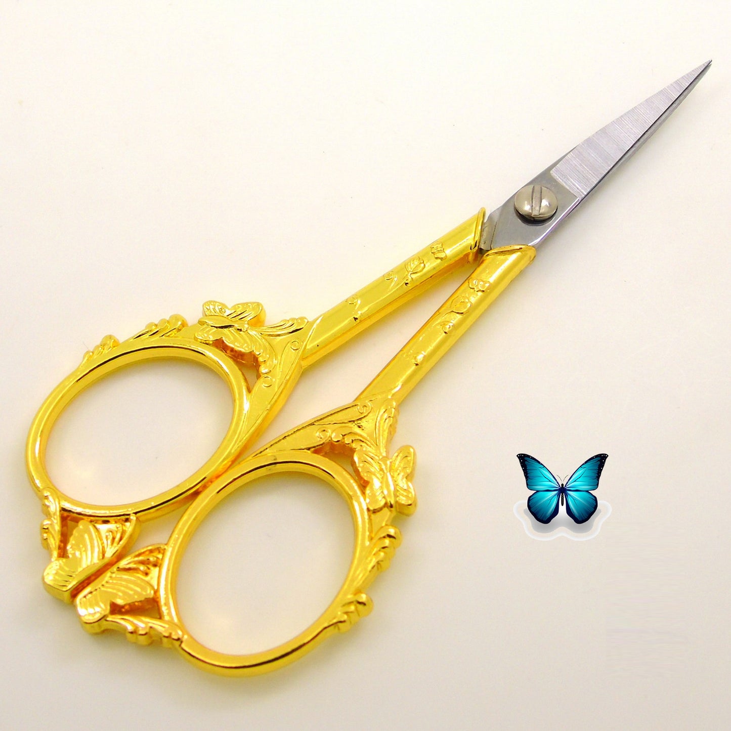 Butterfly Cut Household Scissors - Retro Design for Crafting