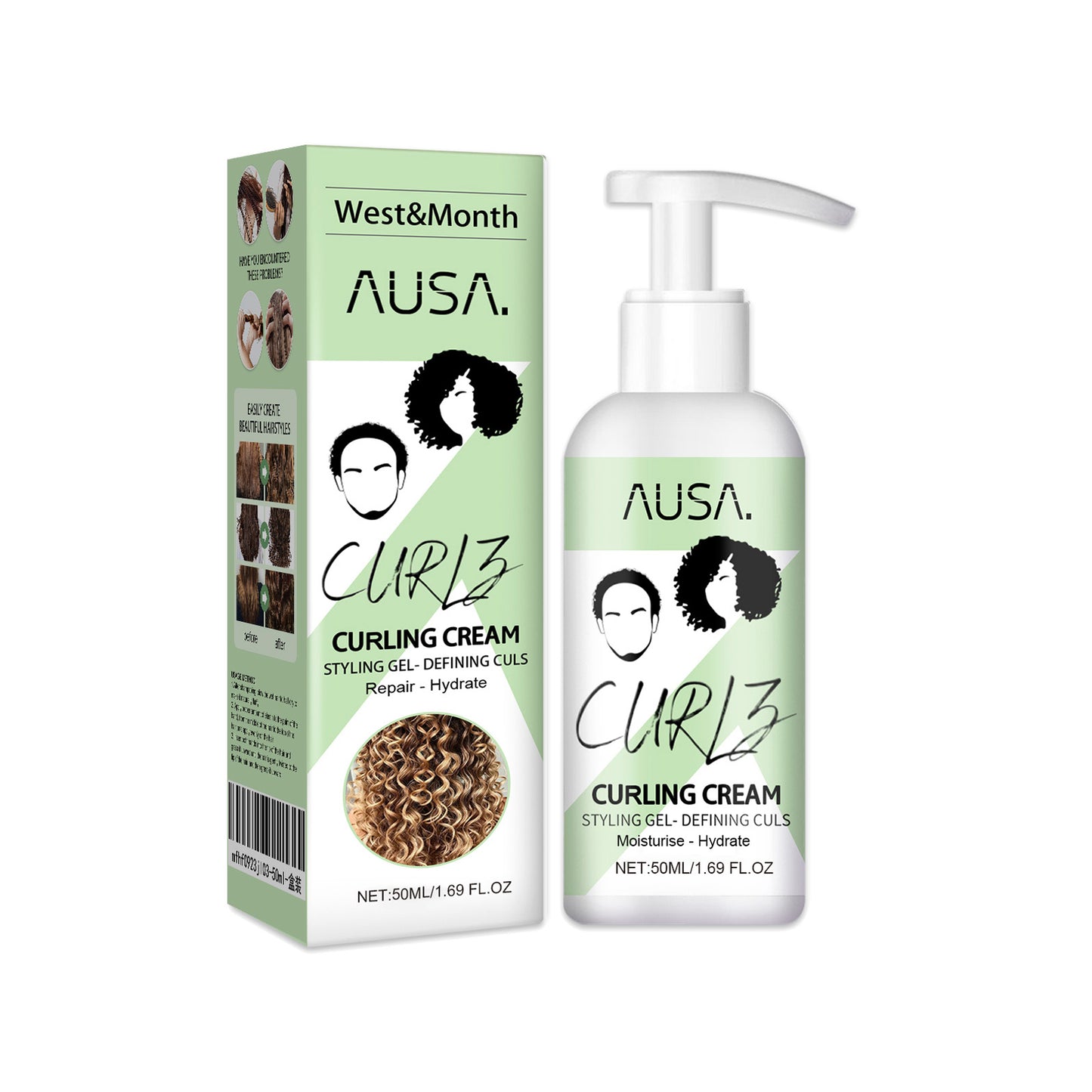 Curl Bouncer Moisturizing Hair Cream - Argan Oil Frizz Control & Definition