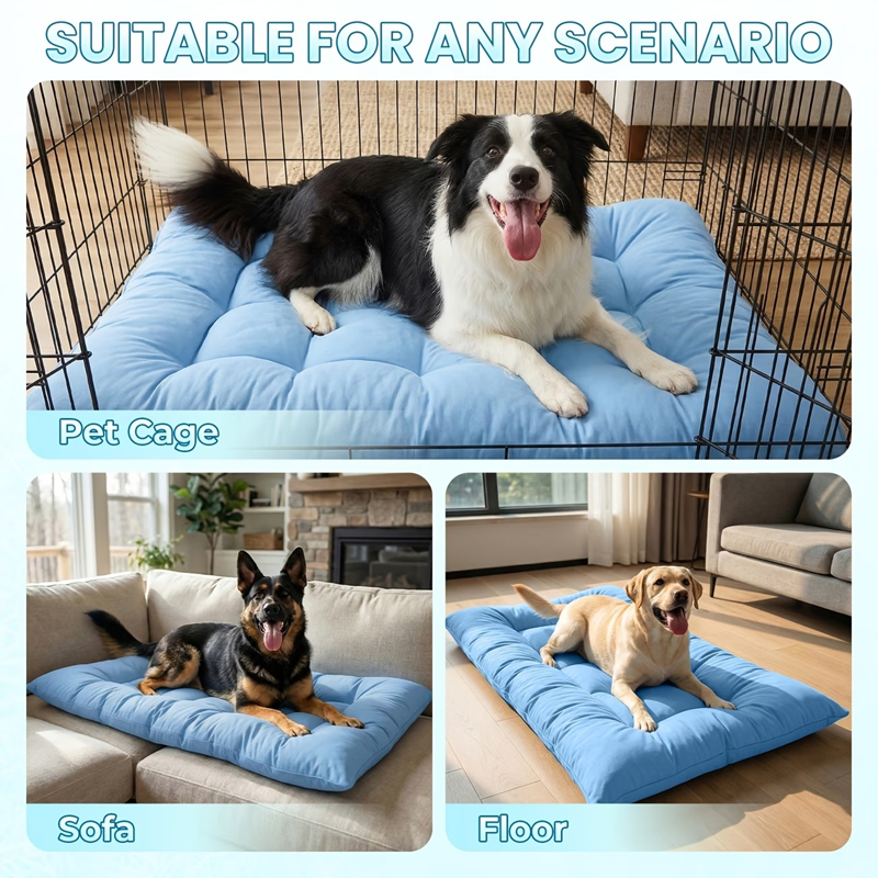 Extra-Large Cooling Dog Sofa Bed Plush Pet Mattress with Non-Slip Bottom XXL