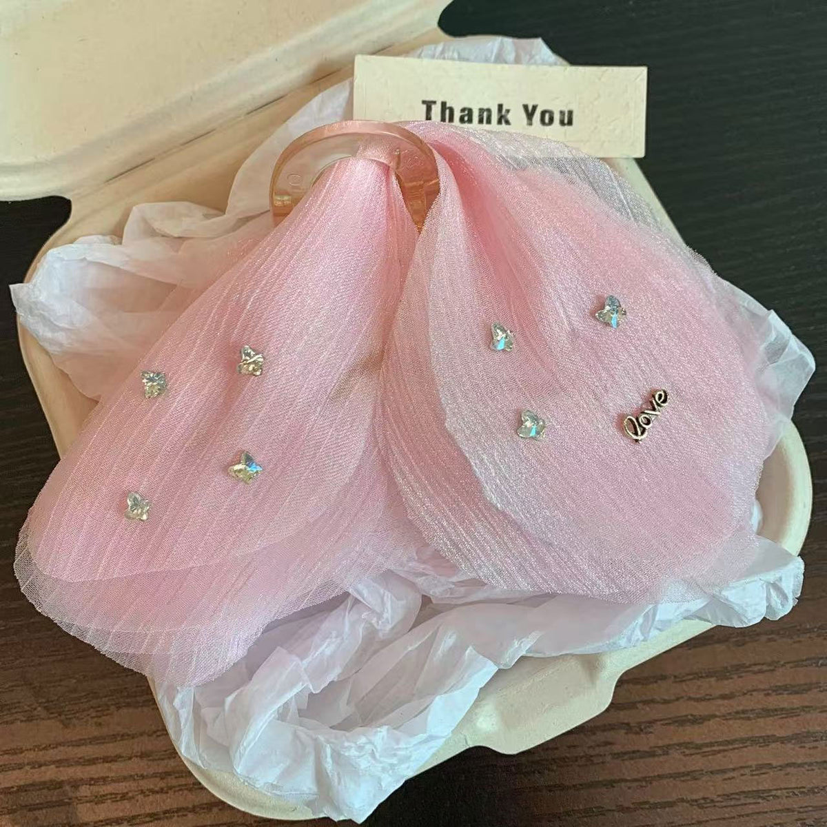 Tulle Butterfly Hair Clip - Mesh Grip Barrette