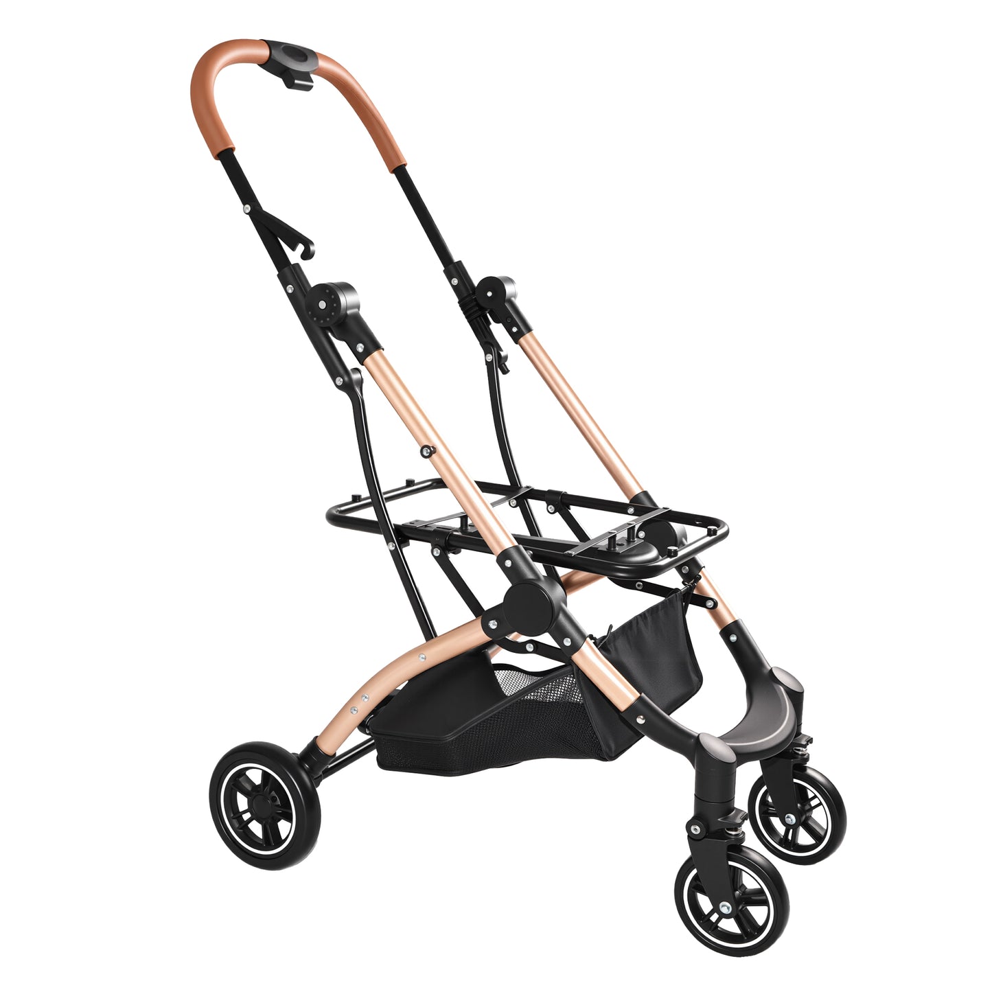 Pet Stroller for Dogs and Cats - Foldable 2-in-1 Detachable Design with Sun Canopy