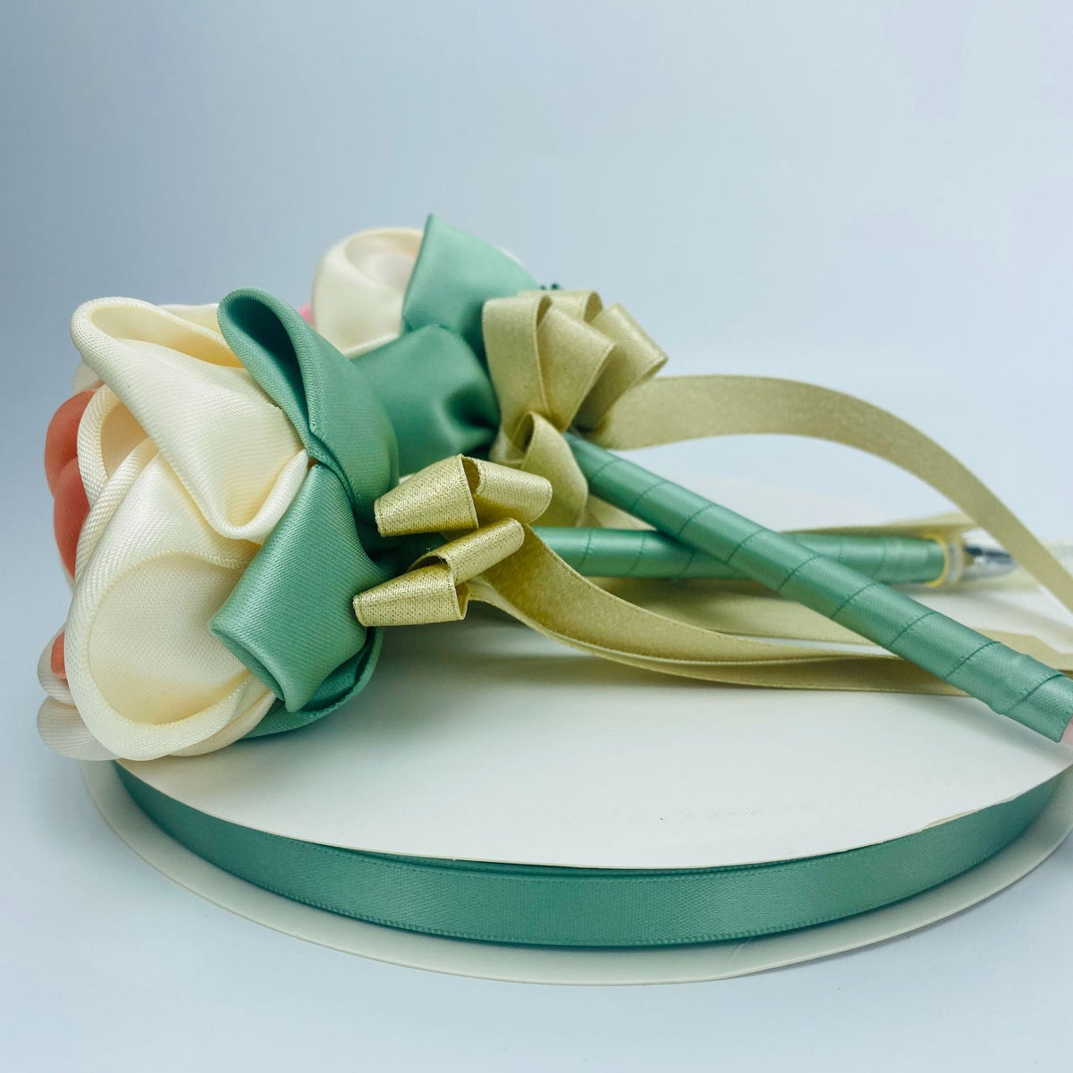 Double-Sided Bright Thickened Polyester Ribbon for Gift Bouquets - 25 Yards
