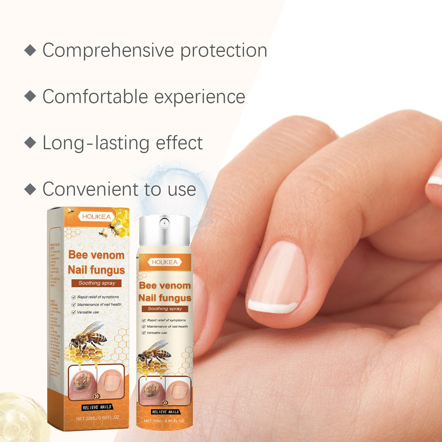 Bee Venom Nail Care Spray - Antifungal Foot & Nail Treatment - 20ml