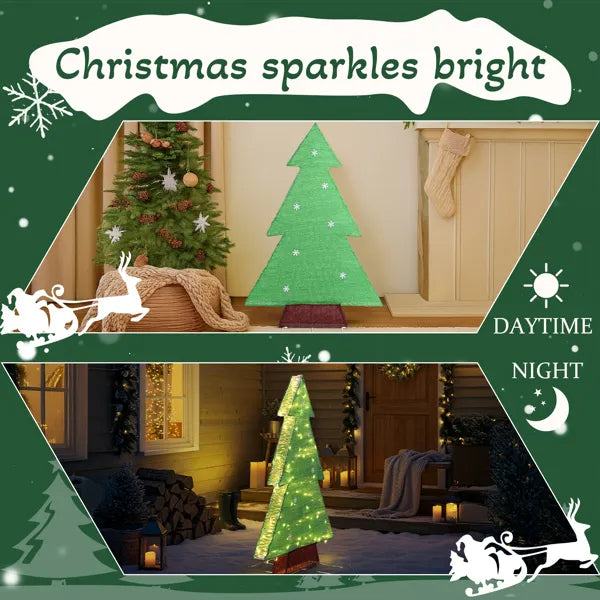 4FT Pre-Lit Christmas Tree with 110 Warm White LED Lights