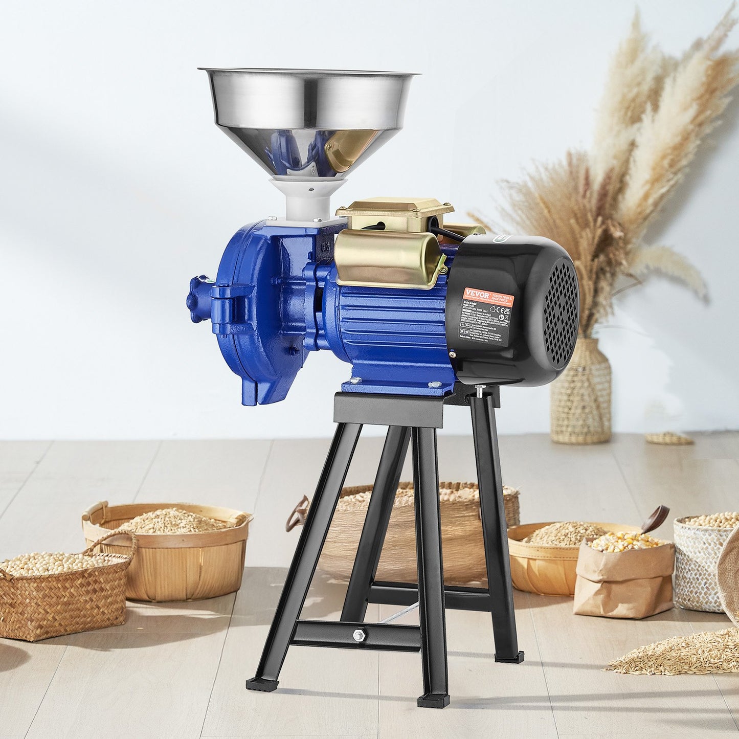 3000W Electric Grain Mill Grinder for Wheat Corn Flour Cereal Dry Milling