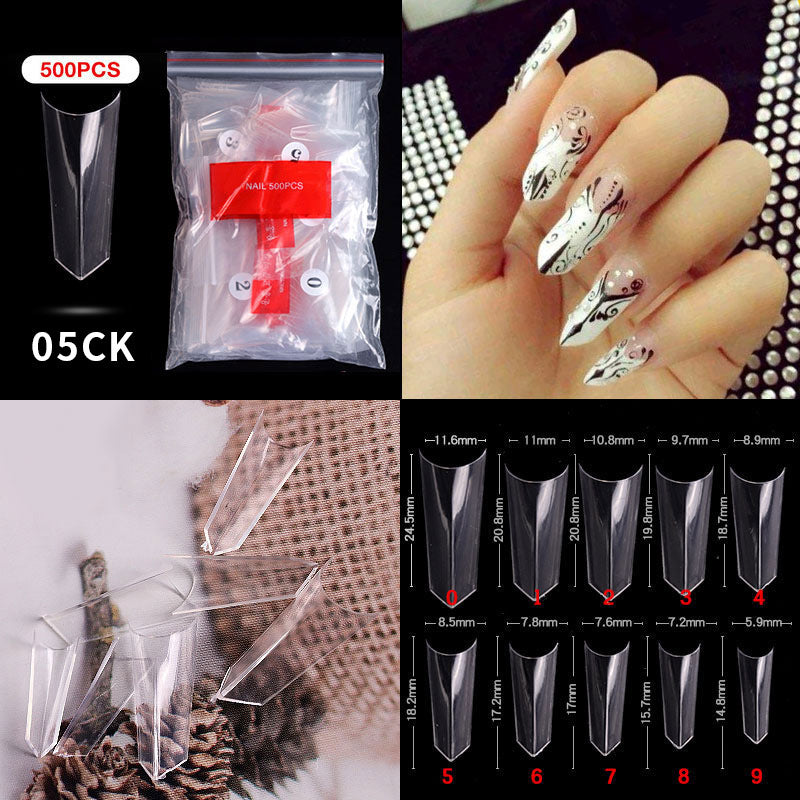 French Pointed Non-Marking Ballet Nail Art Tools - Transparent