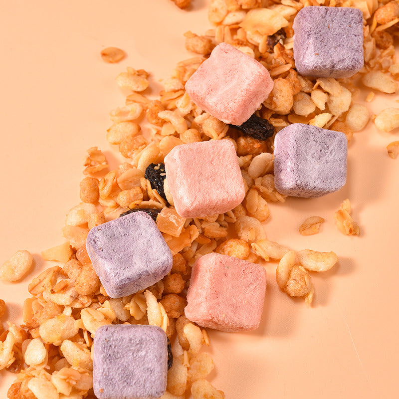 Freeze-Dried Strawberry Yogurt Granules - Fermented Raw Milk Snack