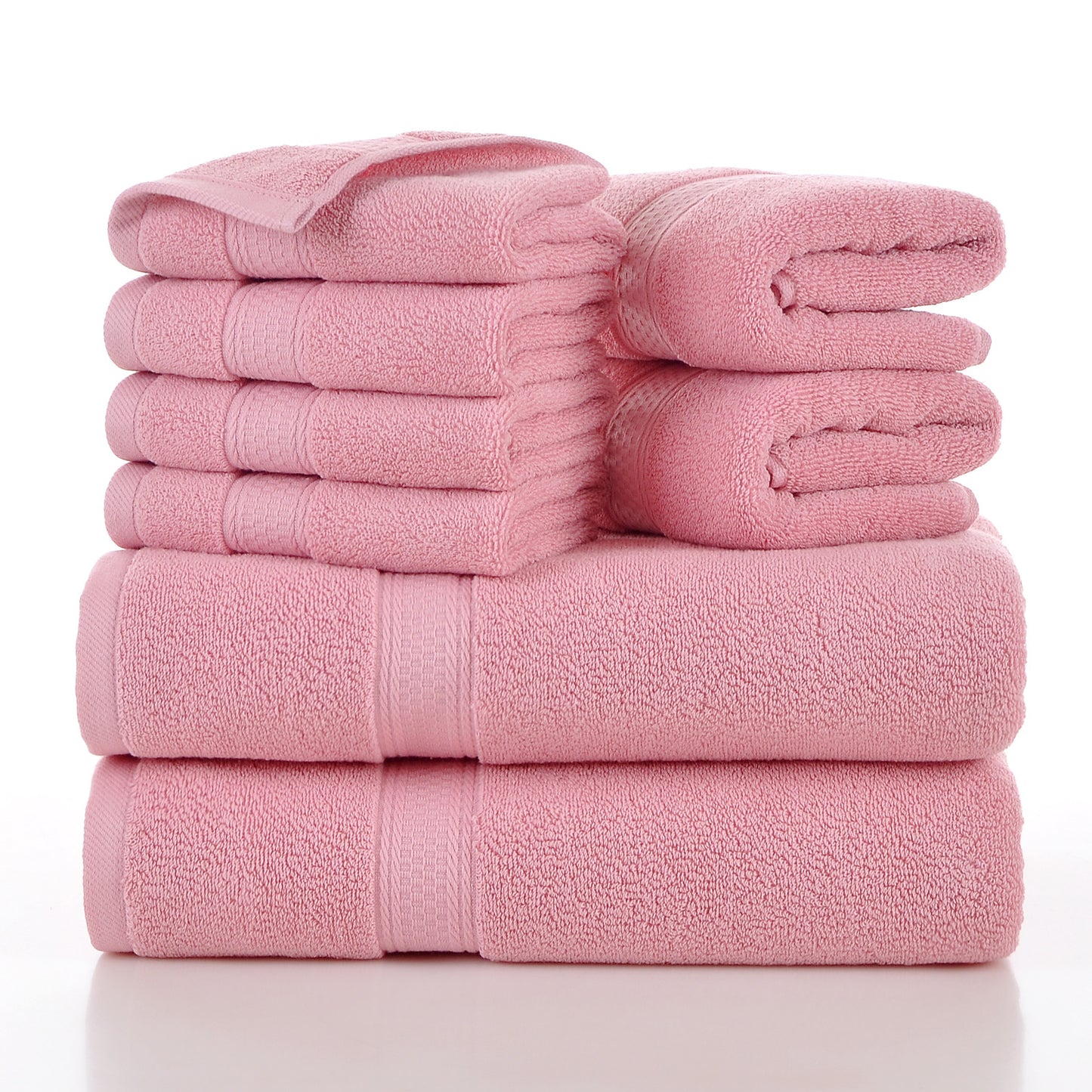 8-Piece Cotton Towel Set - Soft, Absorbent Home Towels in Multiple Colors