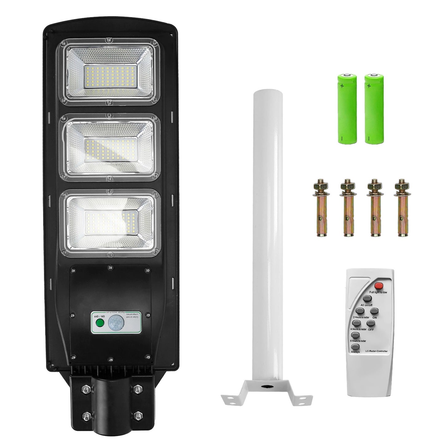 Solar Street Light 180 LEDs Waterproof Outdoor Security Lamp with Radar Sensor