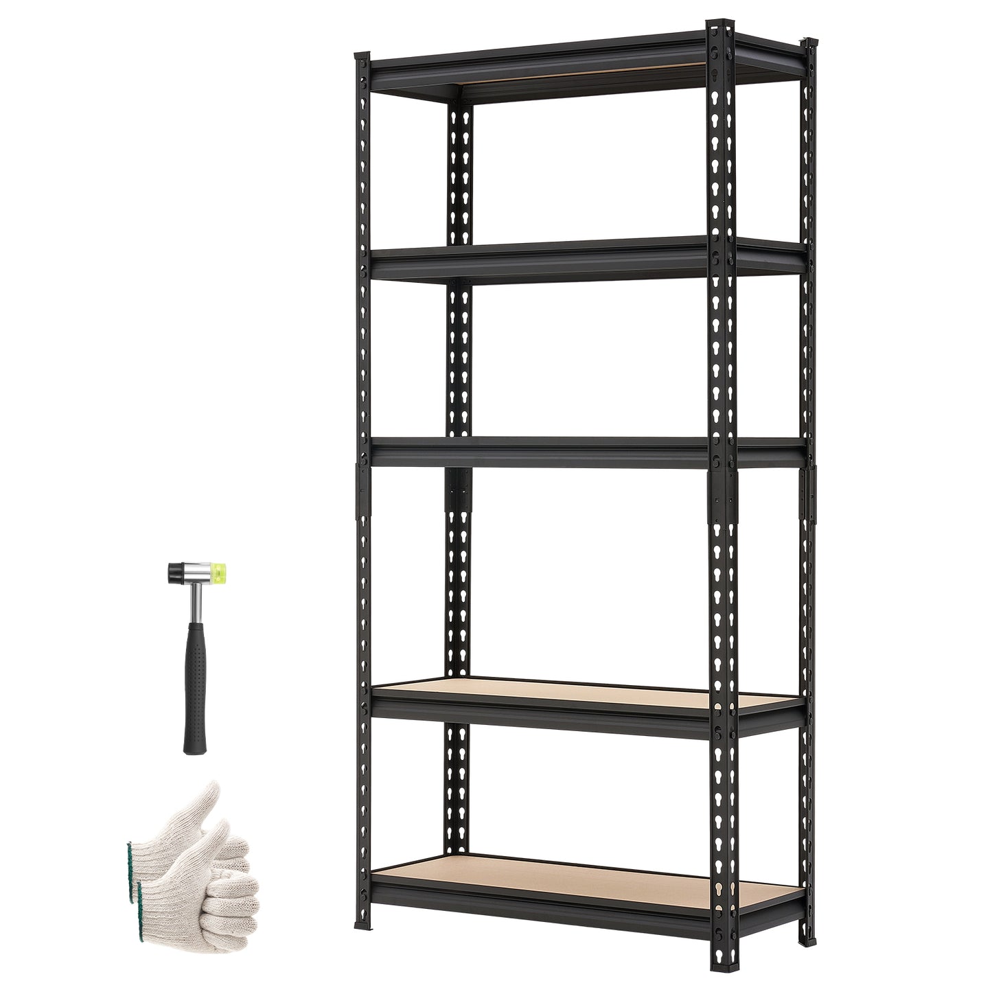Heavy Duty 5-Tier Adjustable Metal Garage Storage Shelves - 2000 Lb Capacity