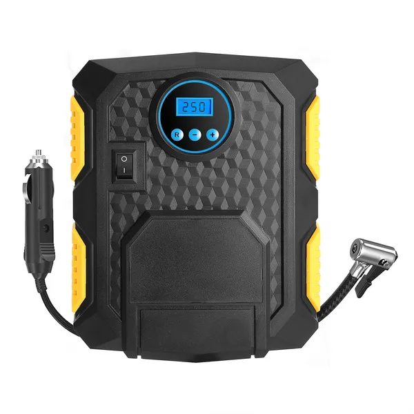 12V DC Tire Inflator Air Compressor 150 PSI with LCD Display & LED Light