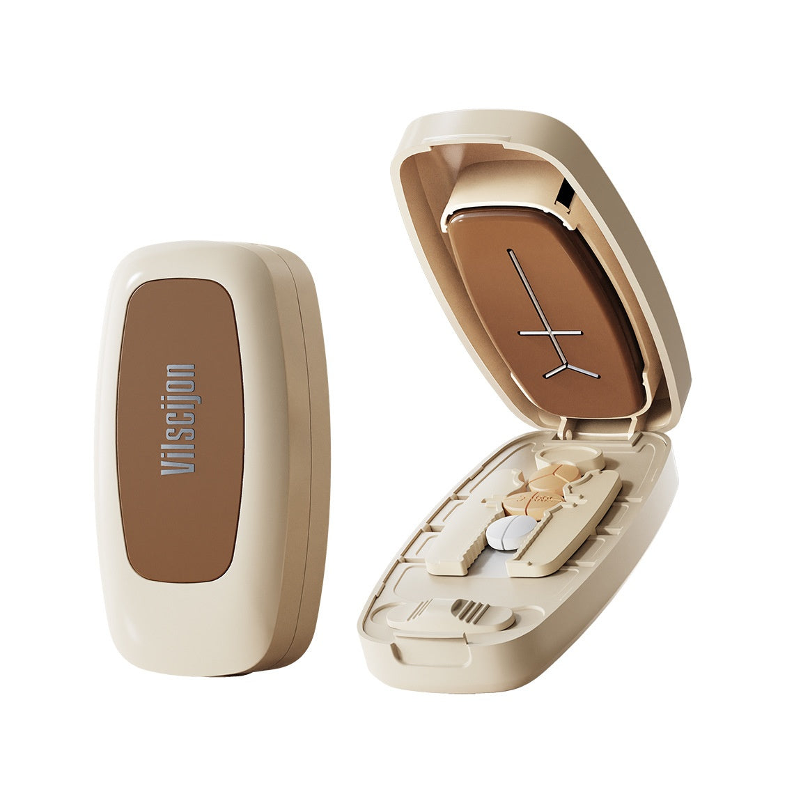 Multi-Function Pill Cutter with Compartments - Small Size
