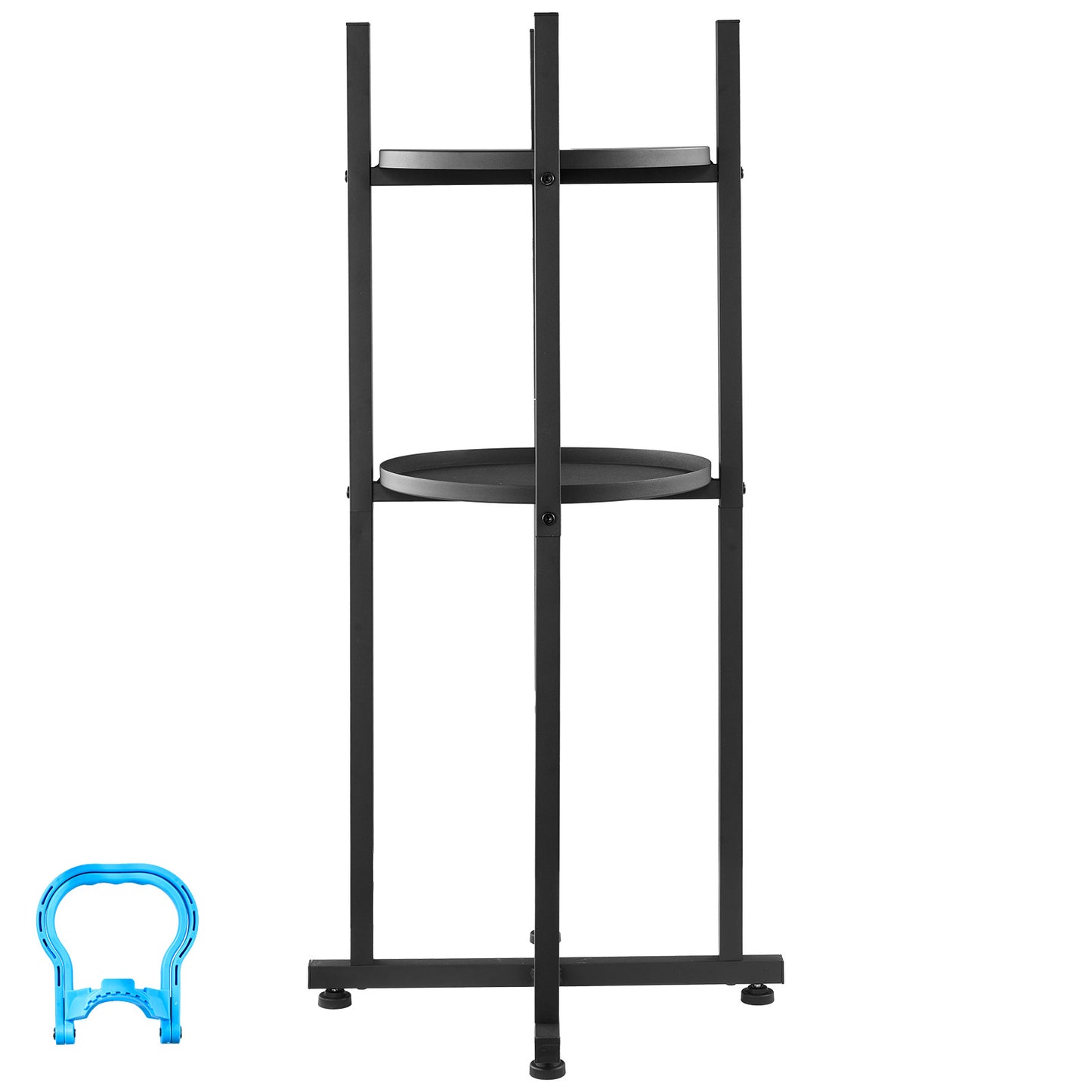 Heavy Duty Water Dispenser Stand with 2 Tiers, Detachable Shelf, Black