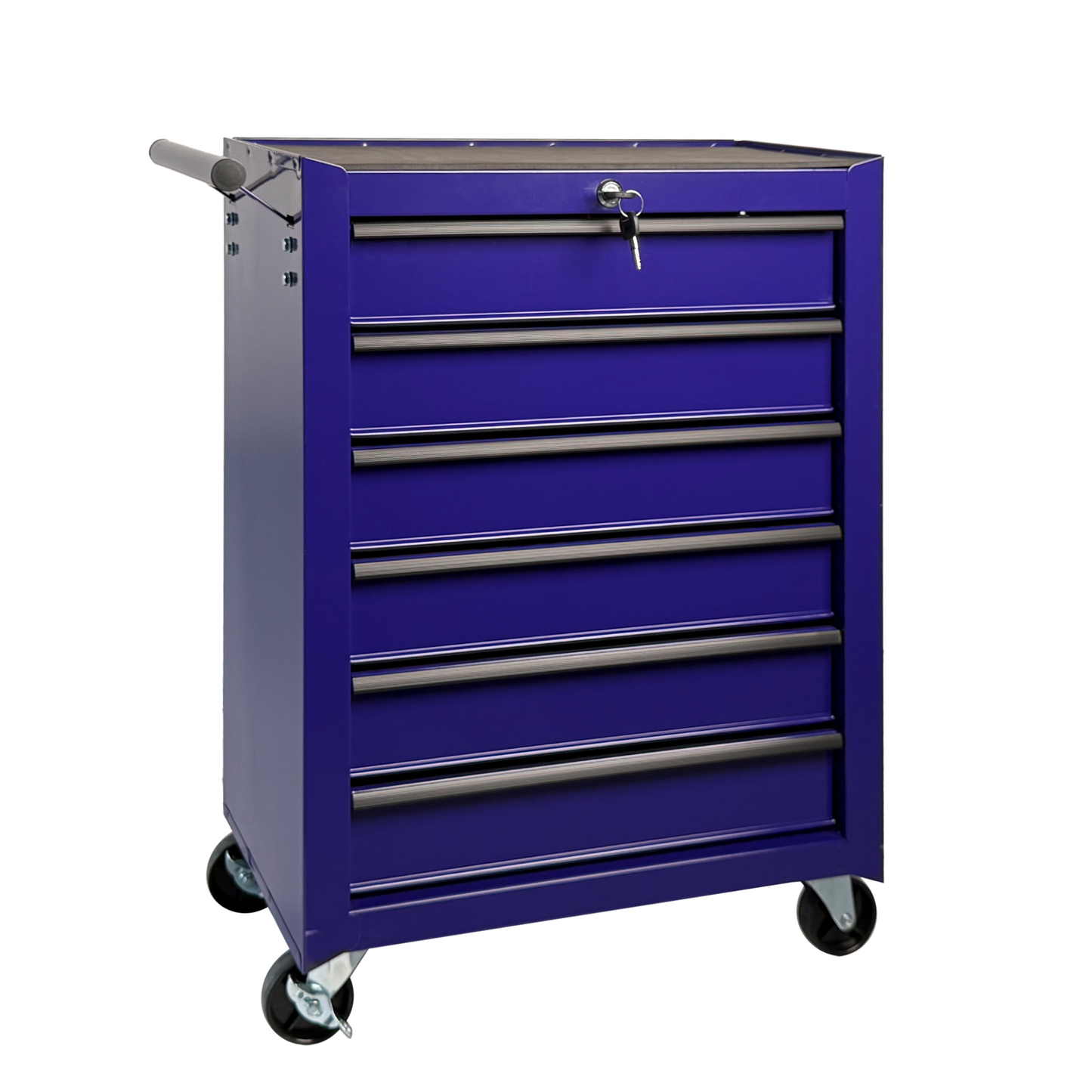 20-Inch Rolling Steel Tool Chest with 6 Drawers, Purple, Ball Bearing Slides