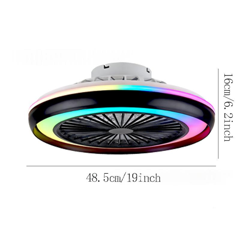 RGB Smart Ceiling Fan Light with Graffiti Design - Dimmable App Control